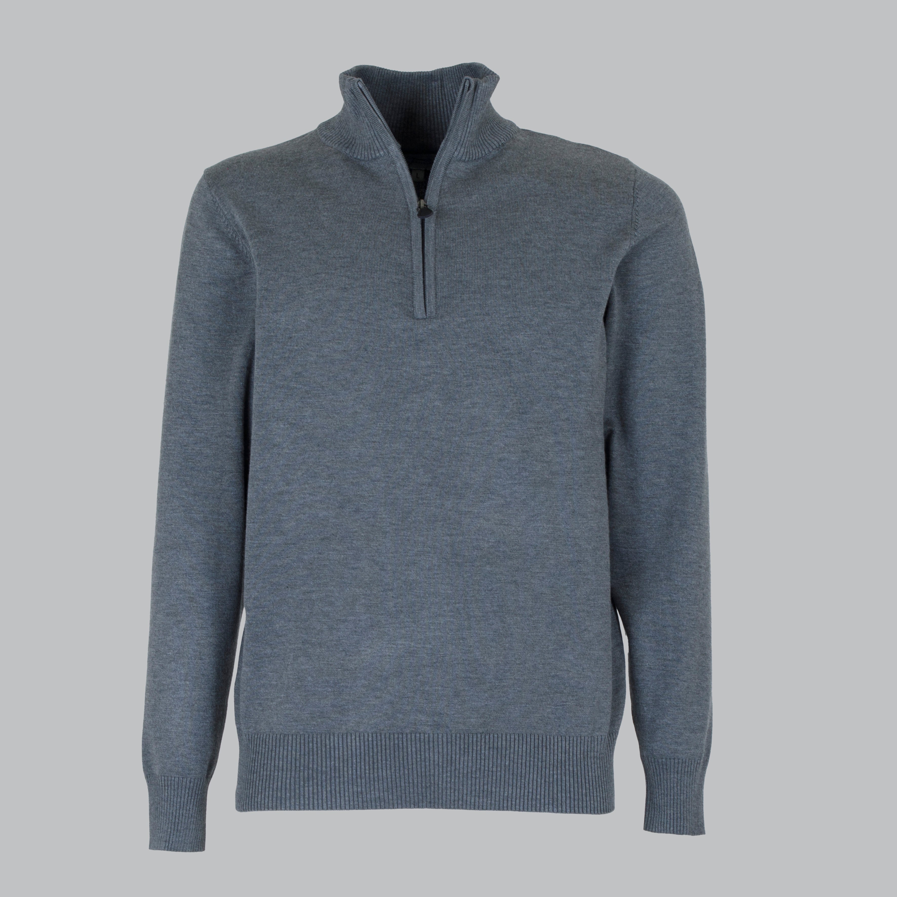 DOUBLE THREAD HALF ZIP PULLOVER-11436