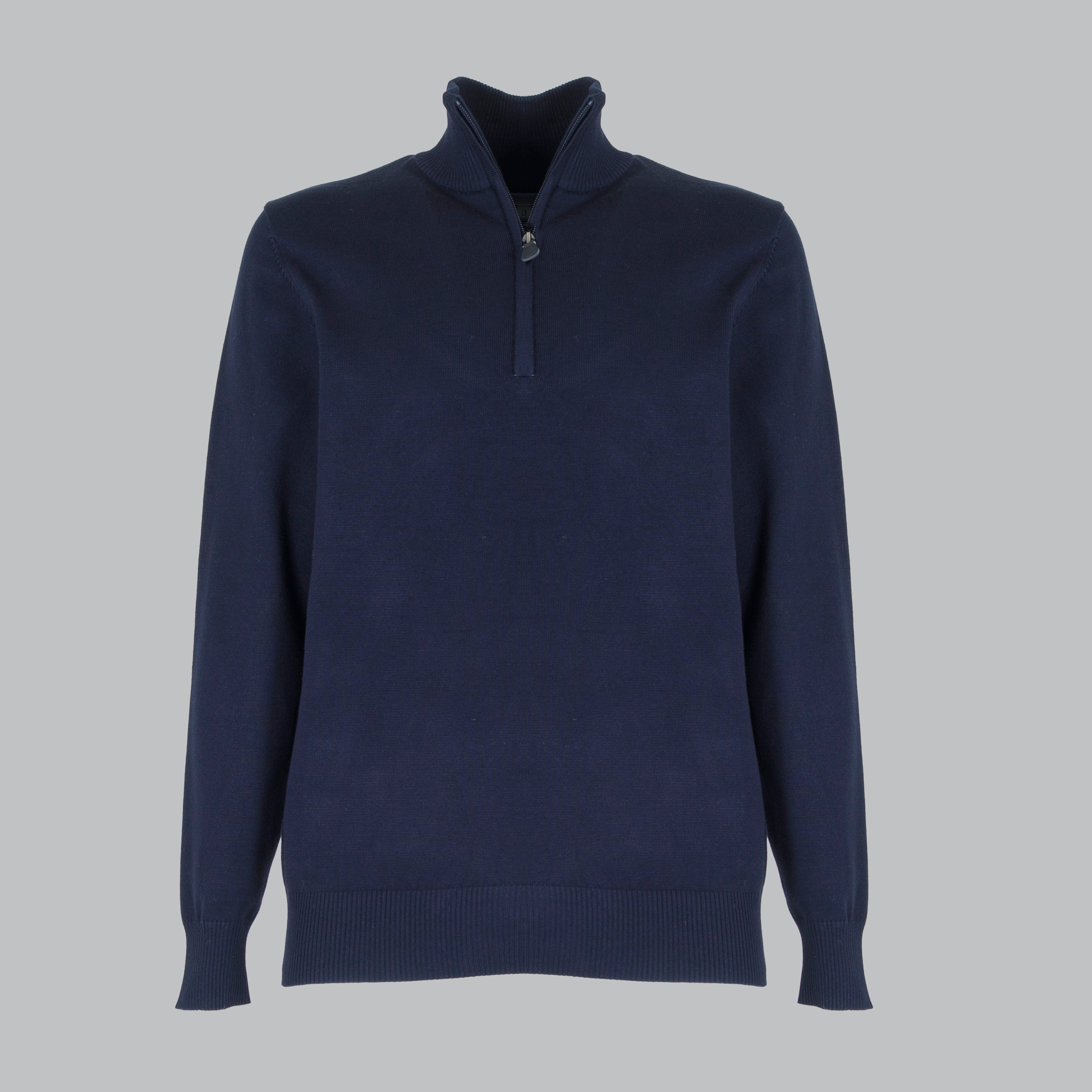 DOUBLE THREAD HALF ZIP PULLOVER-11436