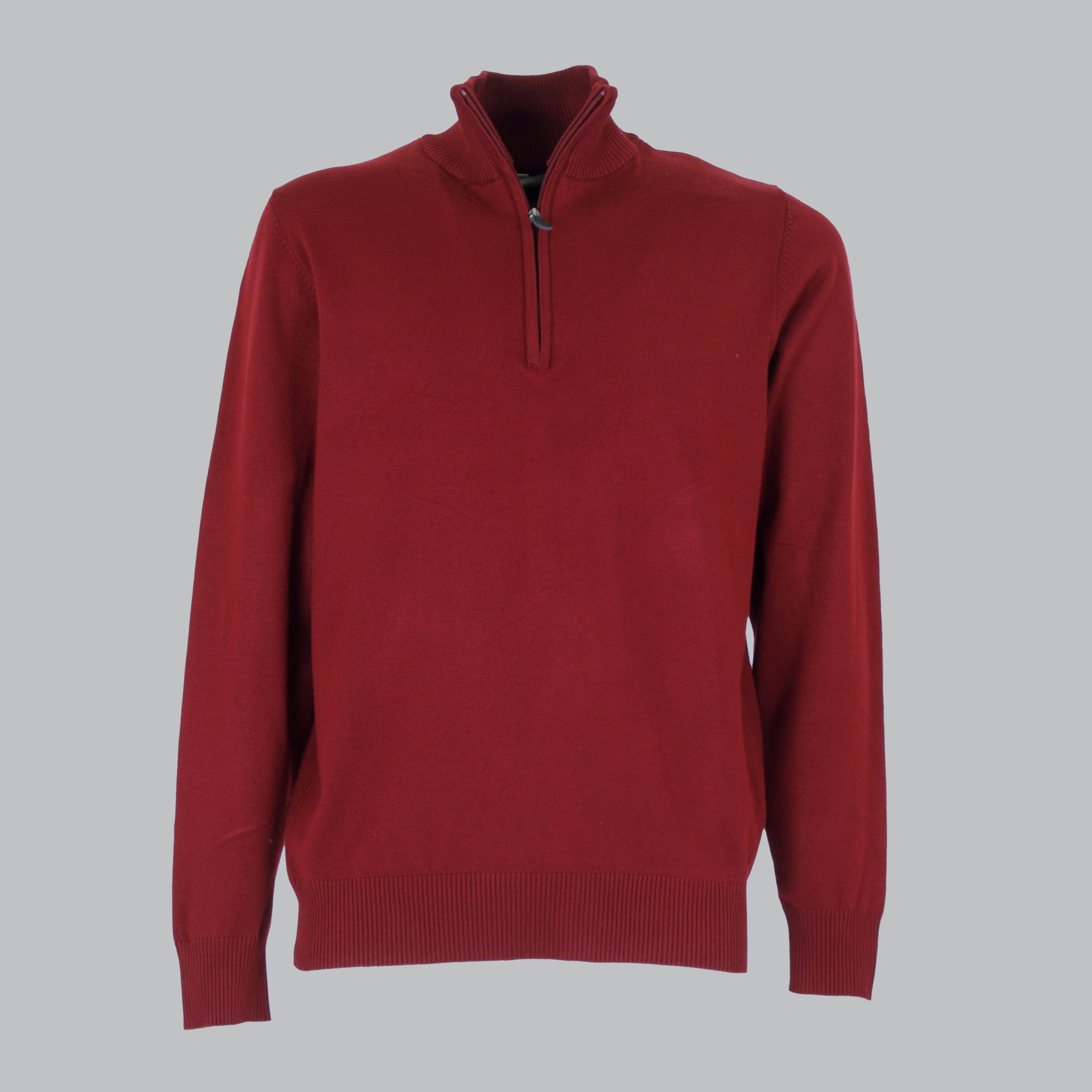 DOUBLE THREAD HALF ZIP PULLOVER-11436