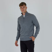DOUBLE THREAD HALF ZIP PULLOVER-11436