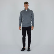 DOUBLE THREAD HALF ZIP PULLOVER-11436