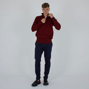 DOUBLE THREAD HALF ZIP PULLOVER-11436