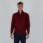 DOUBLE THREAD HALF ZIP PULLOVER-11436