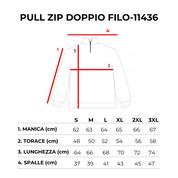 DOUBLE THREAD HALF ZIP PULLOVER-11436