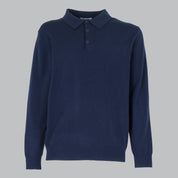 PULLOVER. WOOL MIXED POLO SHIRT-11438