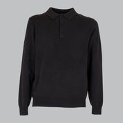 PULLOVER. WOOL MIXED POLO SHIRT-11438
