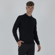 PULLOVER. WOOL MIXED POLO SHIRT-11438