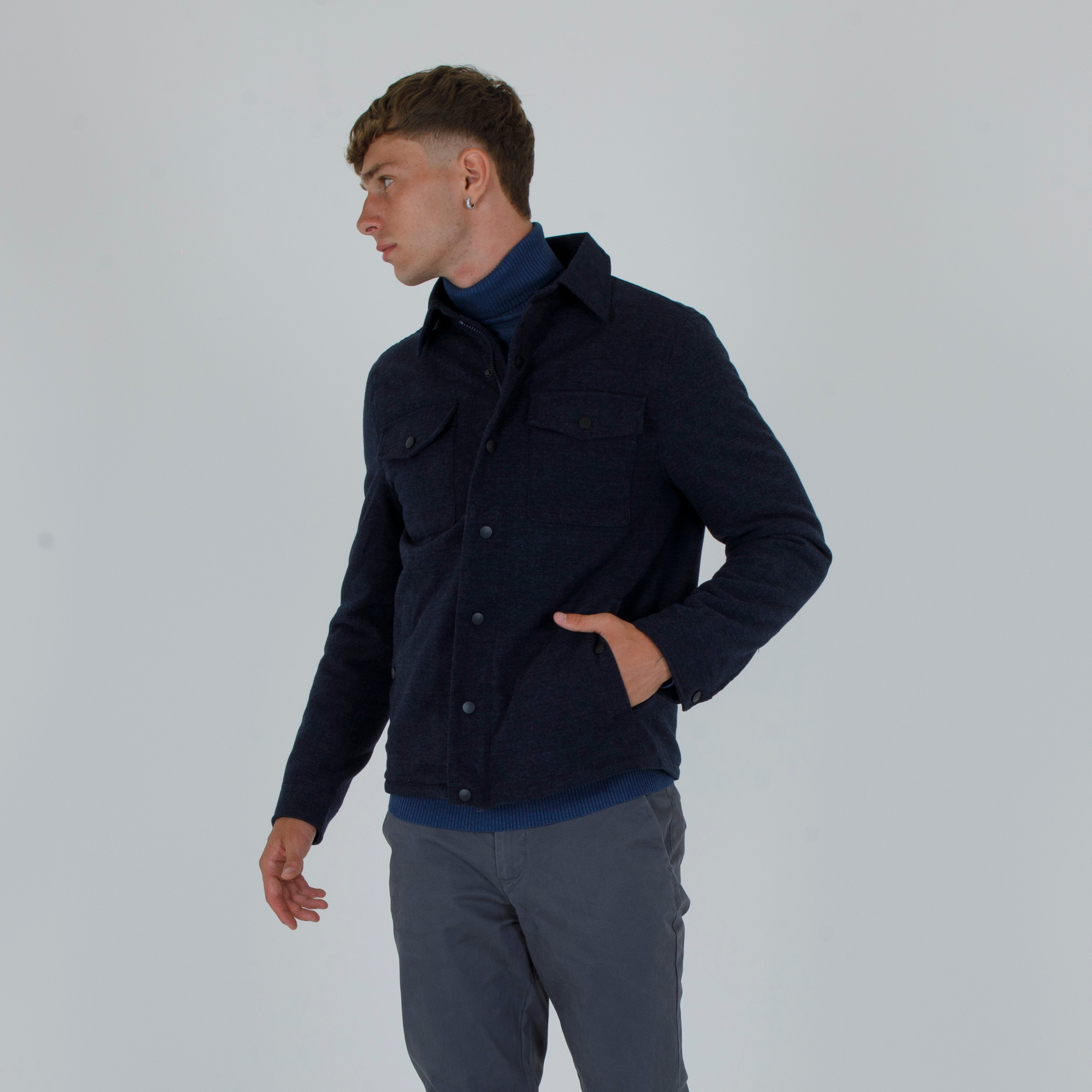 GIACCA OVERSHIRT MISTO LANA-11471