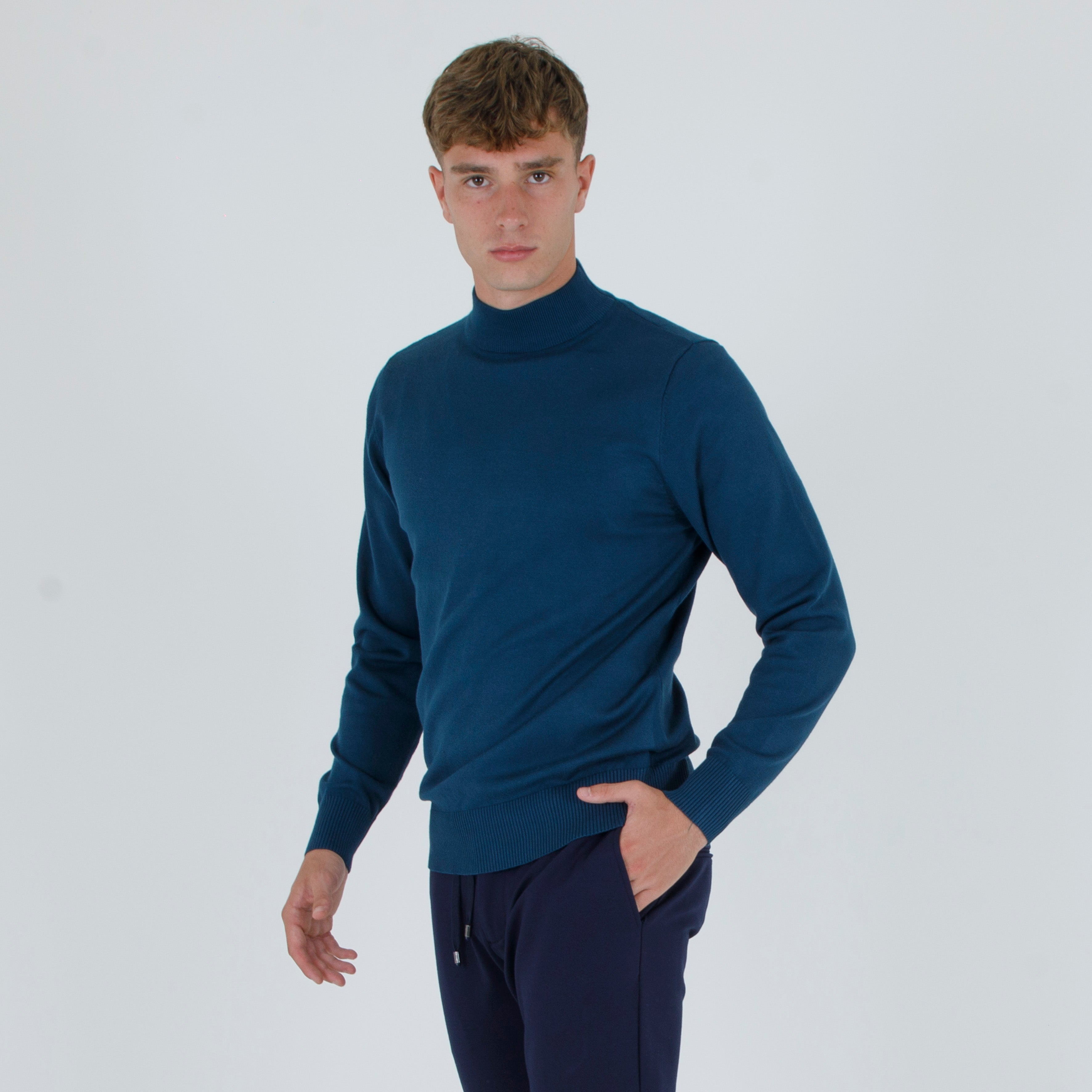 DOUBLE-THREAD HALF NECK-11433