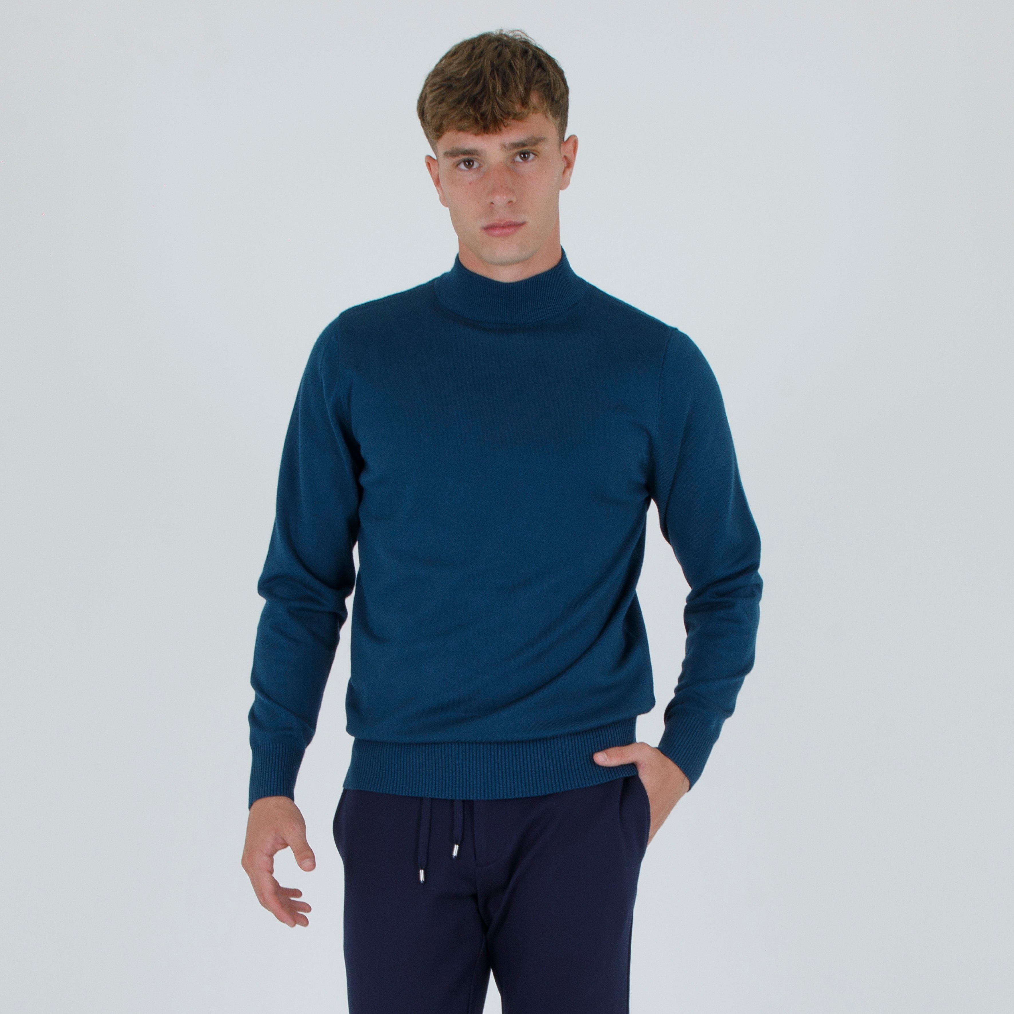 DOUBLE-THREAD HALF NECK-11433