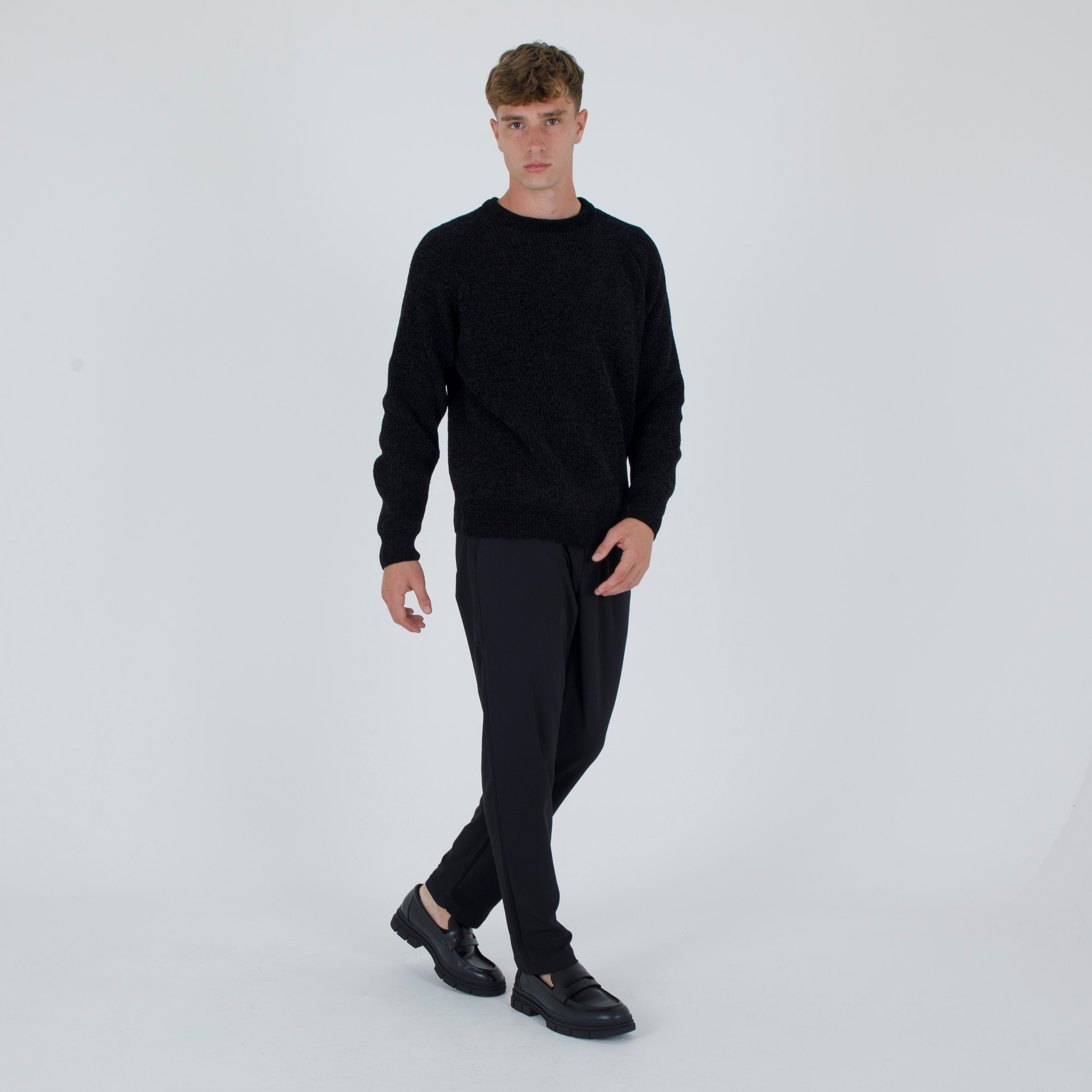 CHENILLE SWEATER G/COLLO-11430