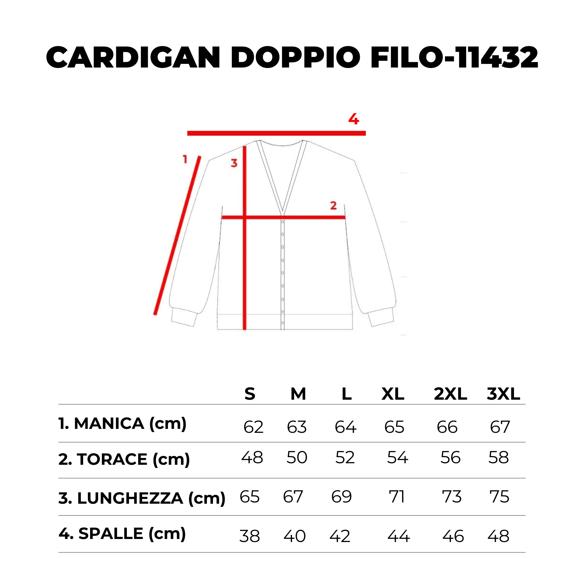 CARDIGAN DOPPIO FILO BOTTONI-11432