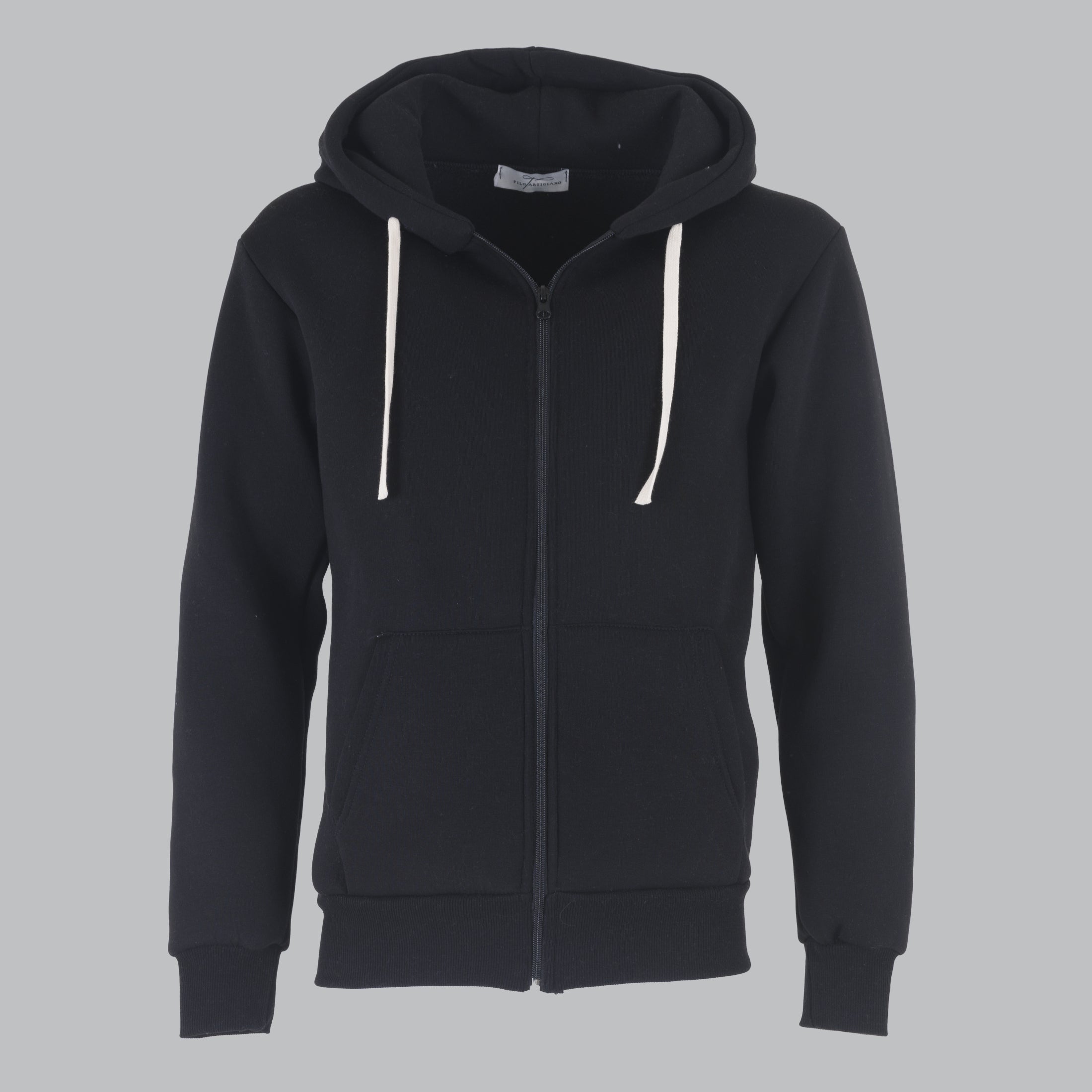 FELPA ZIP CAPPUCCIO BASIC-11599